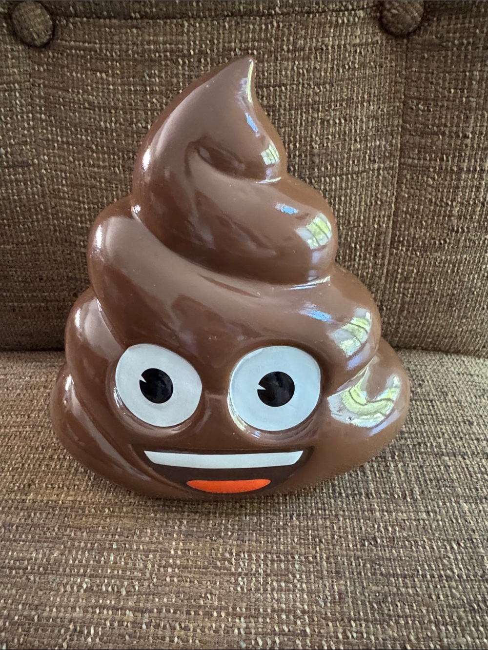 Poop emoji ceramic piggy bank